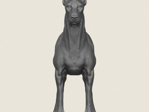 Cane Doberman Modello di stampa 3D