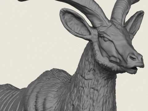 Kudu Deer Animal 3D Print Model