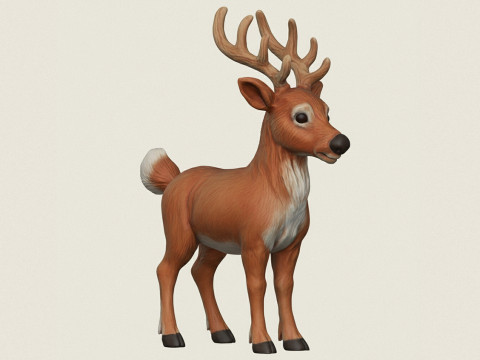 कार्टून हिरन 3D प्रिंट मॉडल