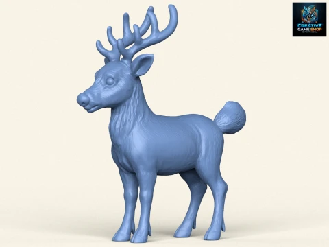 Karikatür Ren geyiği 3D Baskı Modeli