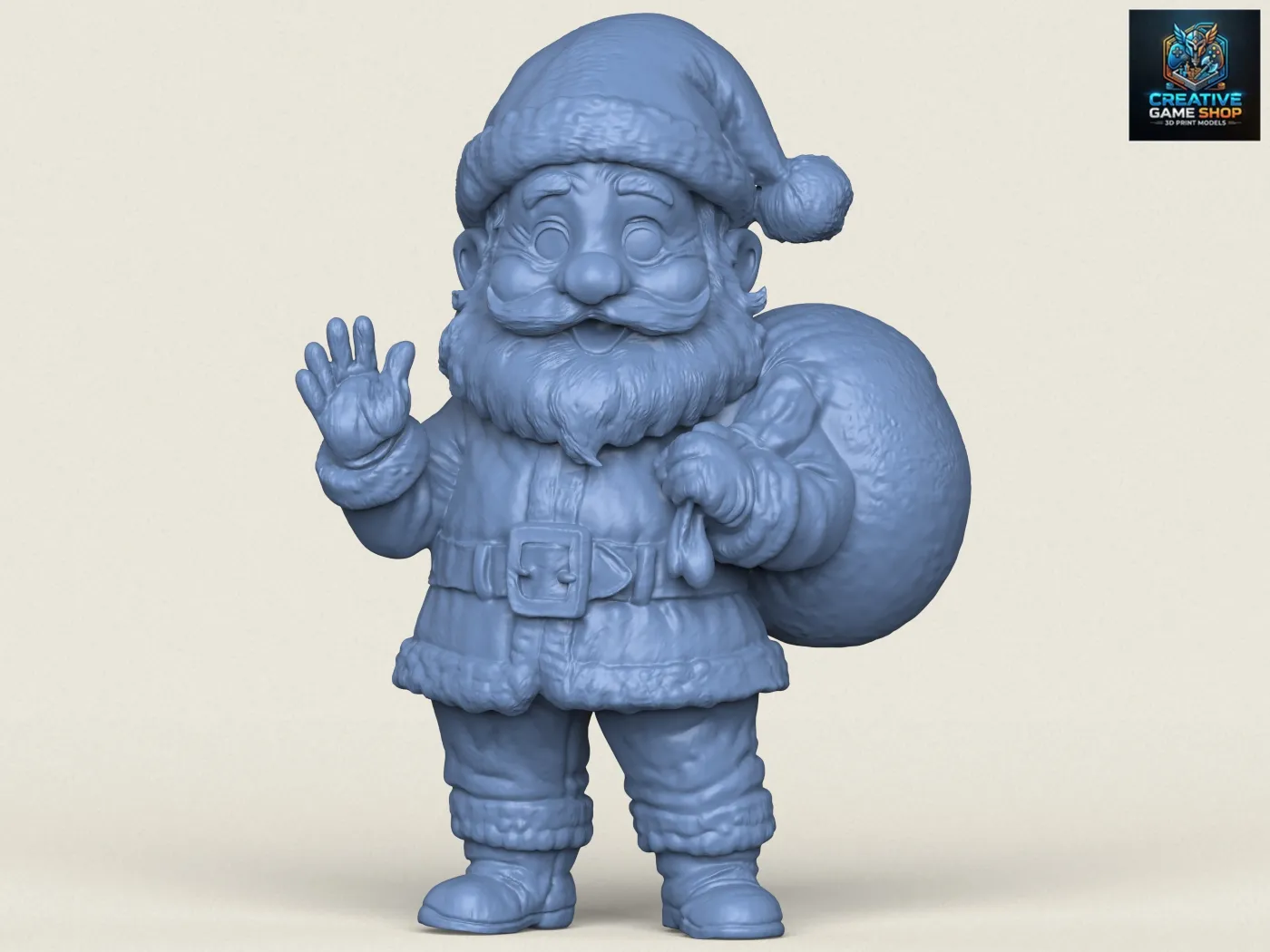 Santa Claus 3D Print Model .c4d .max .obj .3ds .fbx .stl .blend