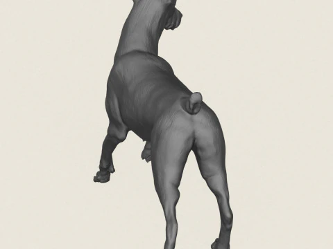 Doberman Dog Friendly Pose 3D Print Model