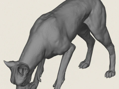Doberman Dog Pose Collection 3D Print Model