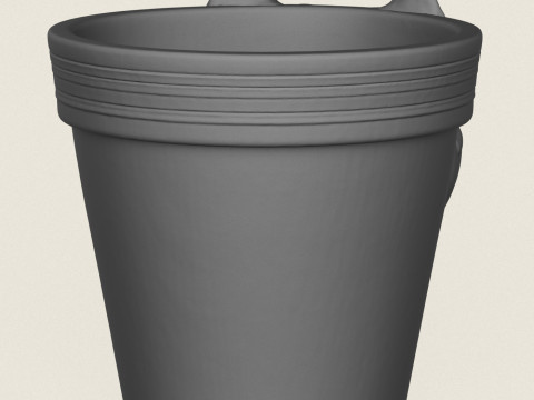 Pitbull Dog Head Planter 3D Print Model