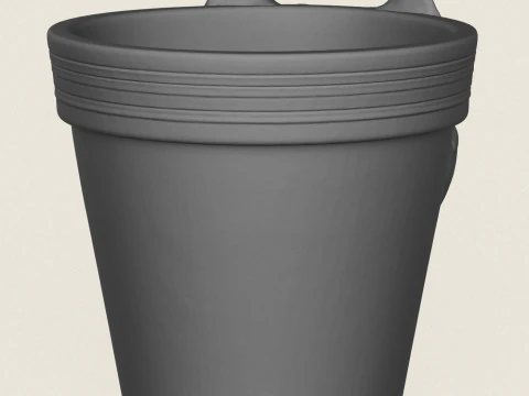 Pitbull Dog Head Planter 3D Print Model