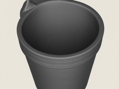 Pitbull Dog Head Planter 3D Print Model