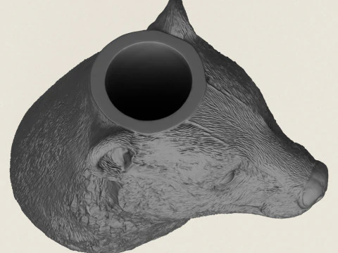 Vaso con testa di tasso Modello di stampa 3D