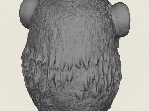 Chimpanzee Head Vase 3D Print Model