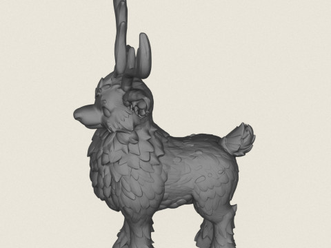 Cartoon Reindeer 3D Print Model