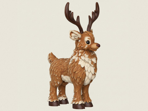 कार्टून हिरन 3D प्रिंट मॉडल