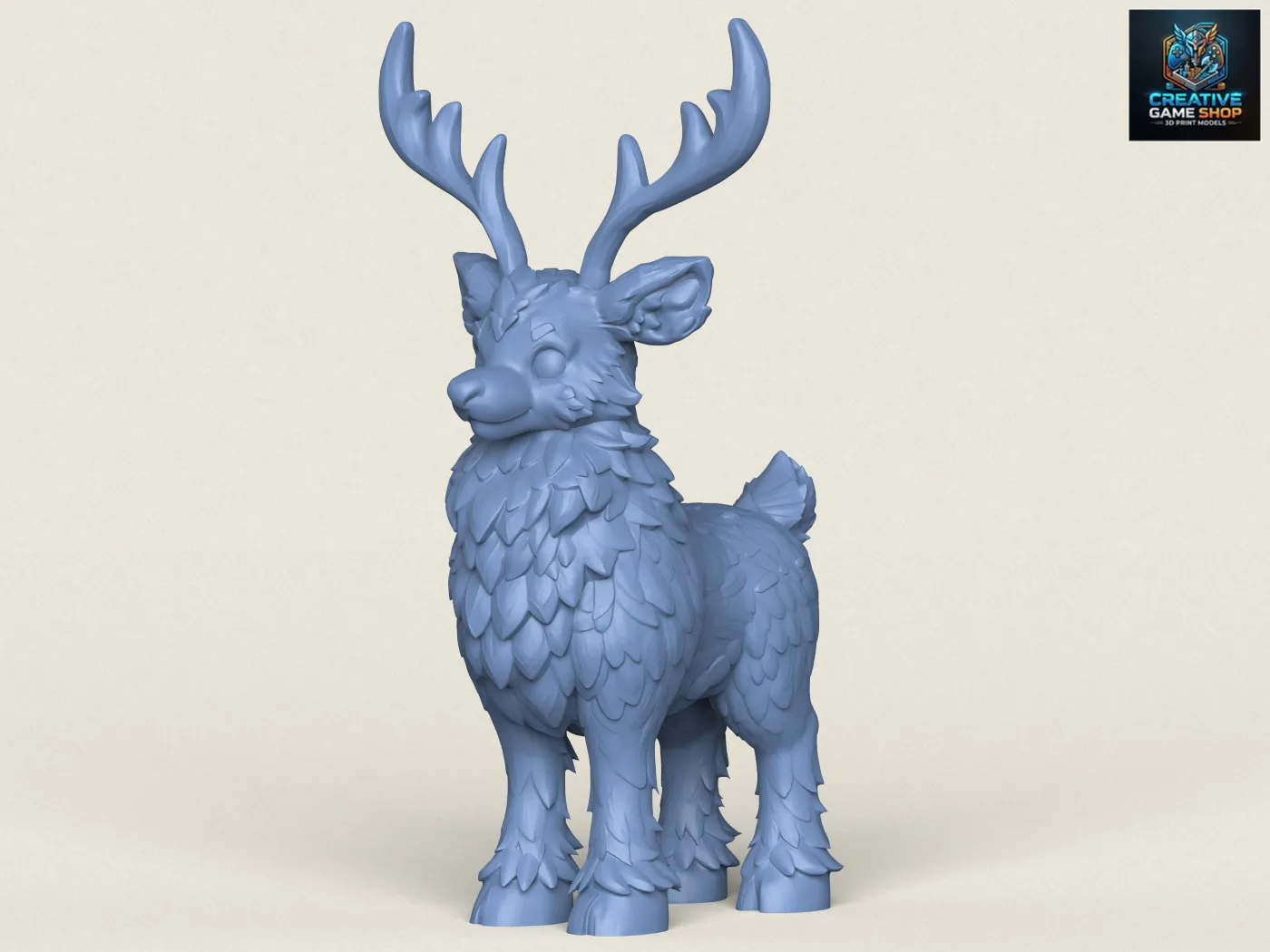 Karikatür Ren geyiği 3D Baskı Modeli .c4d .max .obj .3ds .fbx .stl .blend