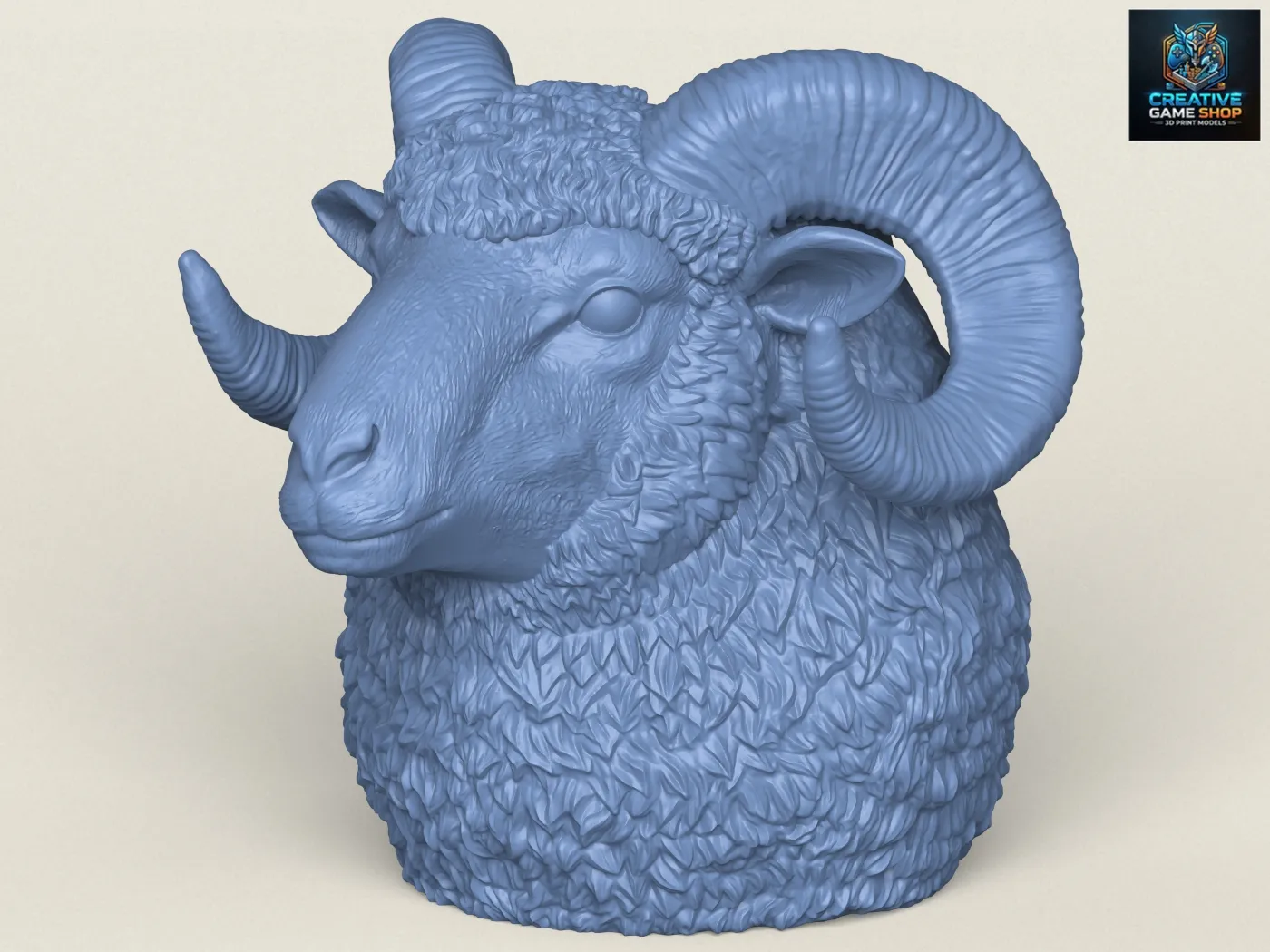 Ko&ccedil; Başlı Vazo 3D Baskı Modeli .c4d .max .obj .3ds .fbx .stl .blend 