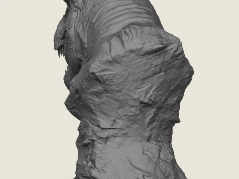Trex Dinosaur Bust Statue 3D Print Model