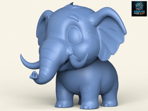 Elefante del fumetto Modello di stampa 3D