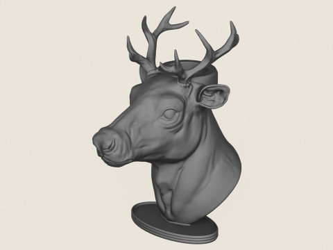사슴 머리 캔들 홀더 3D 프린트 모델