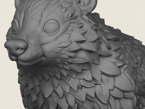 Badger Toon Animal 3D Print Model