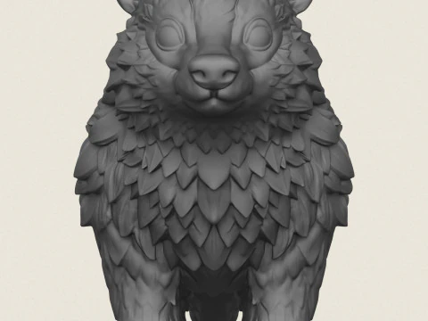 Badger Toon Animal 3D Print Model
