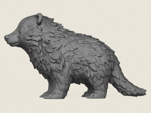 Badger Toon Animal 3D Print Model