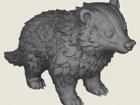 Badger Toon Animal 3D Print Model