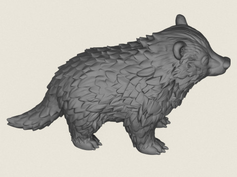 Badger Toon Animal 3D Print Model