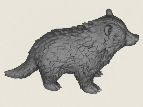 Badger Toon Animal 3D Print Model