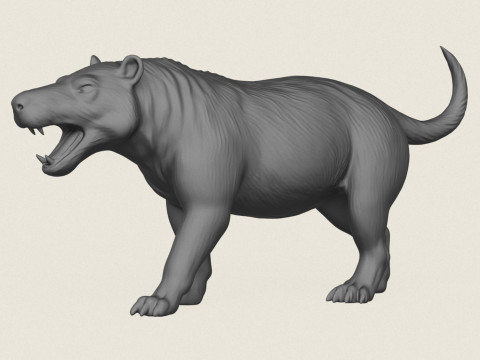 Chien sauvage du Jurassique Modèles 3D en vedette