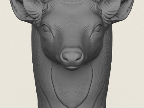 Deer Head Mug 3D Print Model