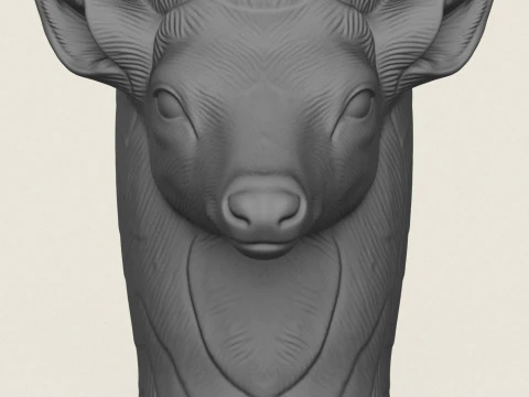 Deer Head Mug 3D Print Model