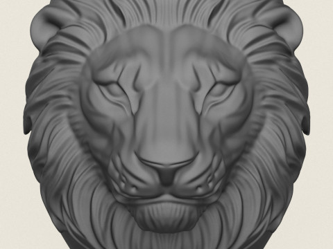 Lion Head Mug 3D Print Model