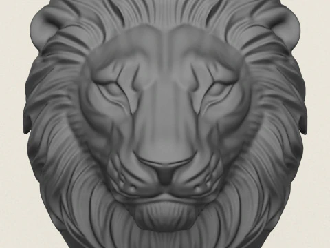 Lion Head Mug 3D Print Model