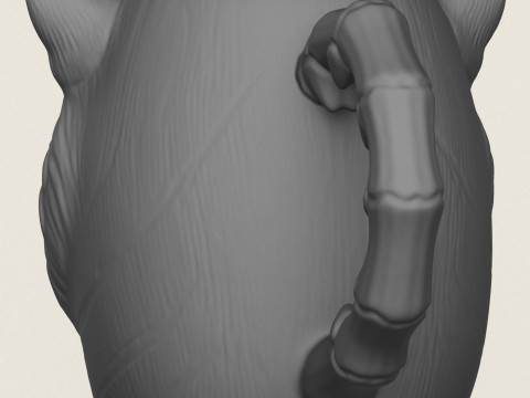 타이거 헤드 머그 3D 프린트 모델