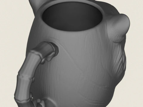 Tiger Head Mug 3D Print Model