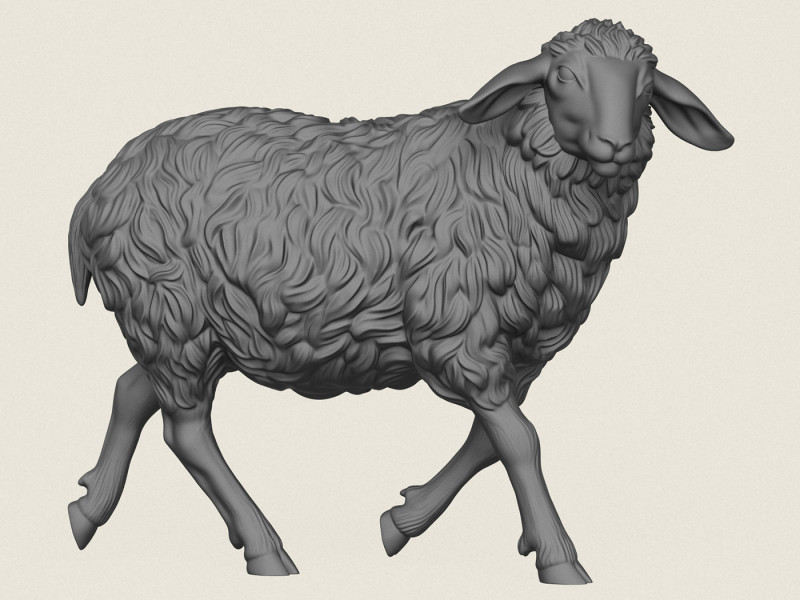 Schafspaziergang 3D Druckmodell .c4d .max .obj .3ds .fbx .stl .blend 