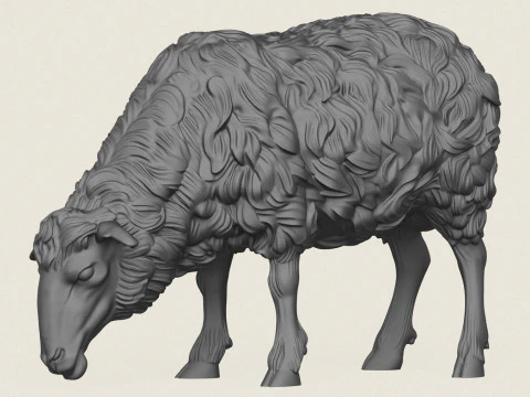 羊吃东西 3D 打印模型