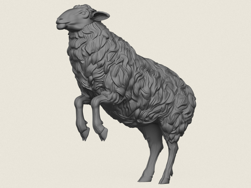 Salto delle pecore Modello di stampa 3D .c4d .max .obj .3ds .fbx .stl .blend 