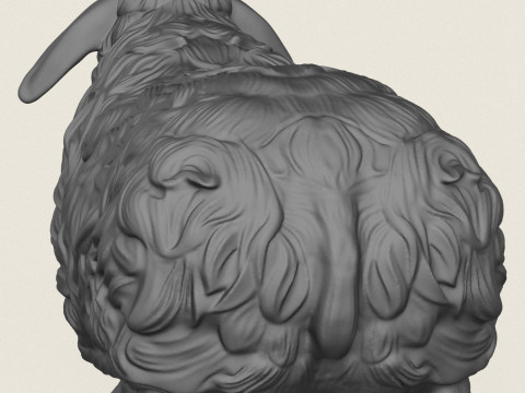 座っている羊 3Dプリントモデル