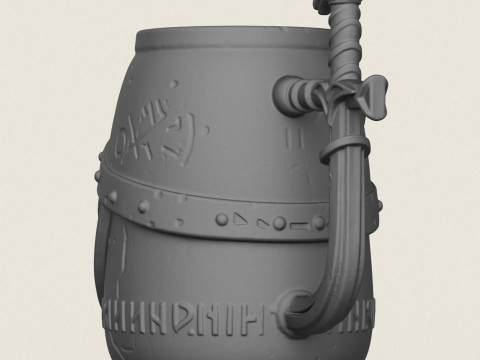 Ancient Warrior Beer Mug 3D Print Model