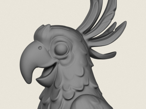 Scarlet Macaw Parrot 3D Print Model
