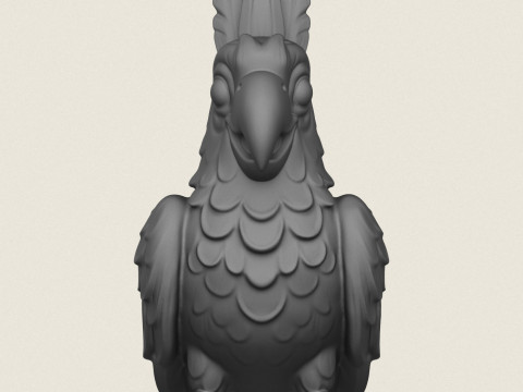 Scarlet Macaw Parrot 3D Print Model