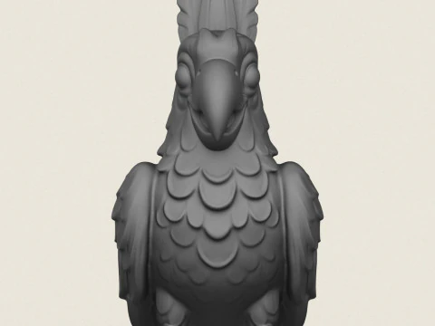 Scarlet Macaw Parrot 3D Print Model