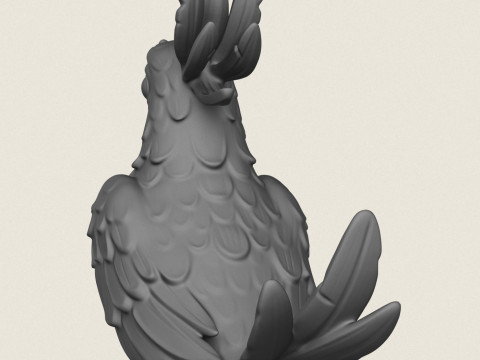Scarlet Macaw Parrot 3D Print Model