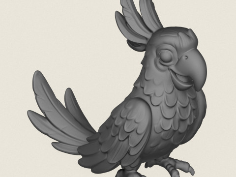 Scarlet Macaw Parrot 3D Print Model