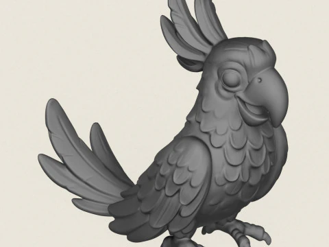 Scarlet Macaw Parrot 3D Print Model