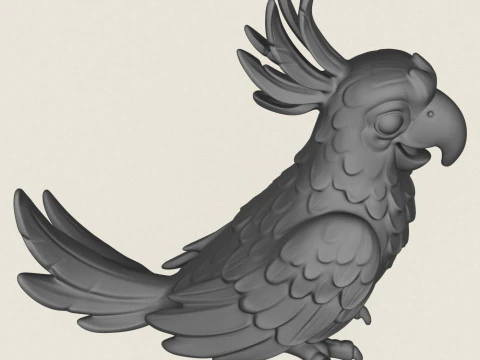Scarlet Macaw Parrot 3D Print Model