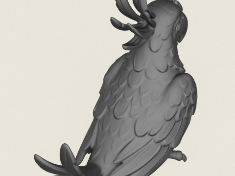 Scarlet Macaw Parrot 3D Print Model