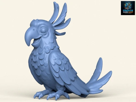 Loro Guacamaya Roja Modelo de impresión 3D