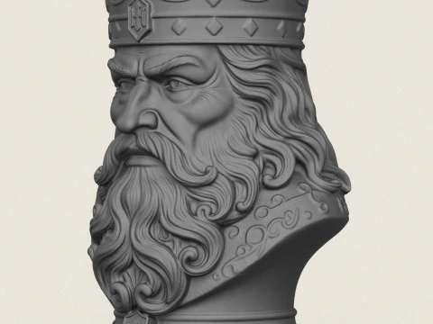 Vaso con il volto del Re Guerriero Modello di stampa 3D