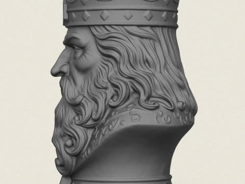 Vaso con il volto del Re Guerriero Modello di stampa 3D