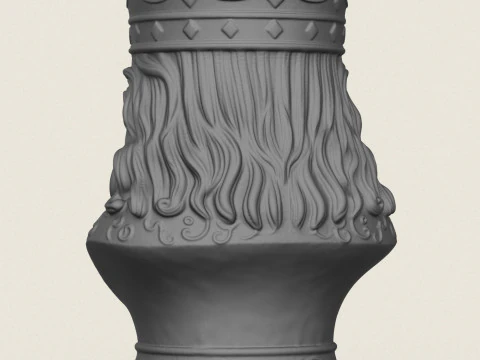 Vaso con il volto del Re Guerriero Modello di stampa 3D