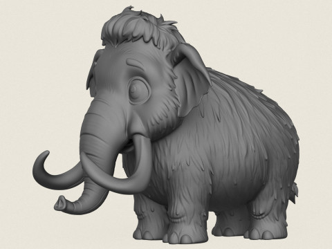 Mammoth Elephant 3D Print Model